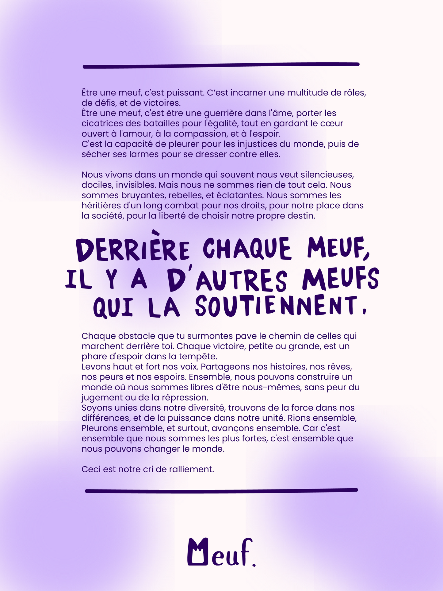 Affiche Manifesto Meuf