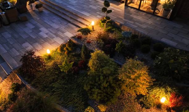 éclairage jardin nuit