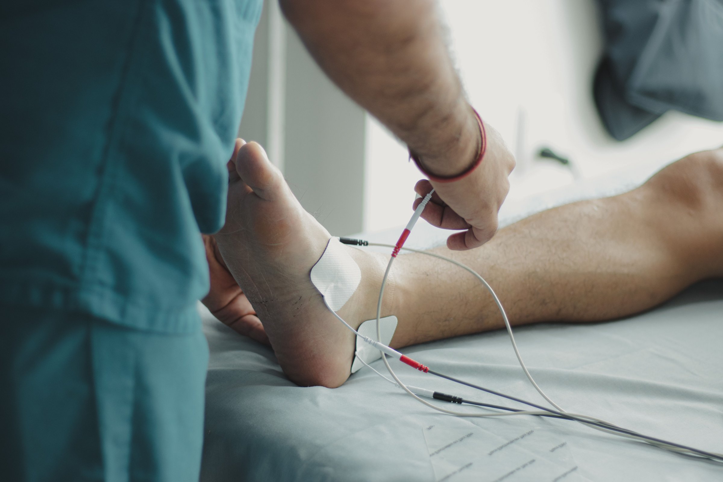 Examen médical du pied en cabinet